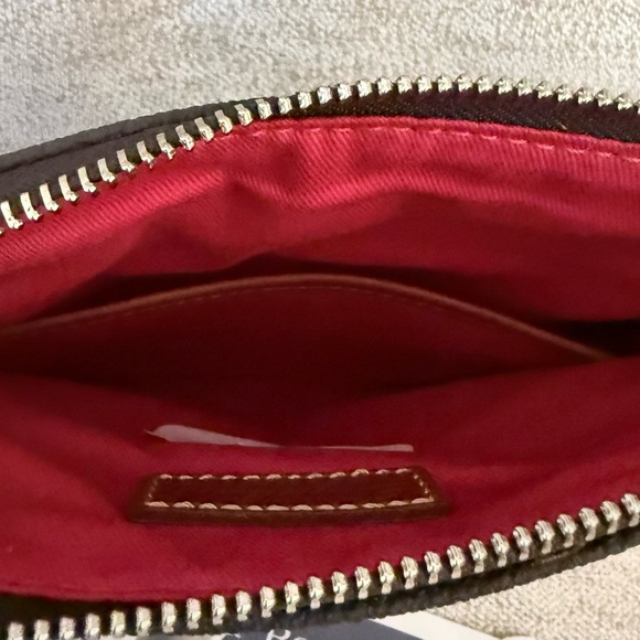 Dooney & Bourke Brown Tmoro Double Zip Tassel Crossbody - Picture 3 of 4